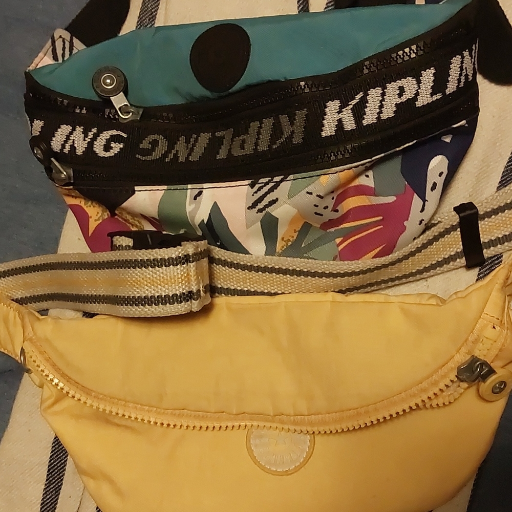 Two Kipling belt bags
